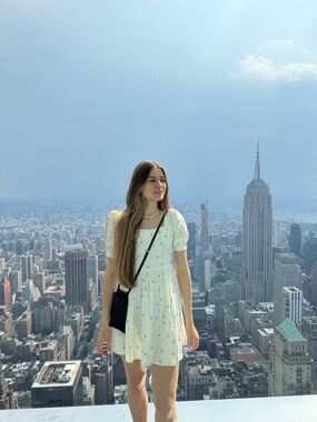 Women's Cream Floral Puff-Sleeve Mini Dress